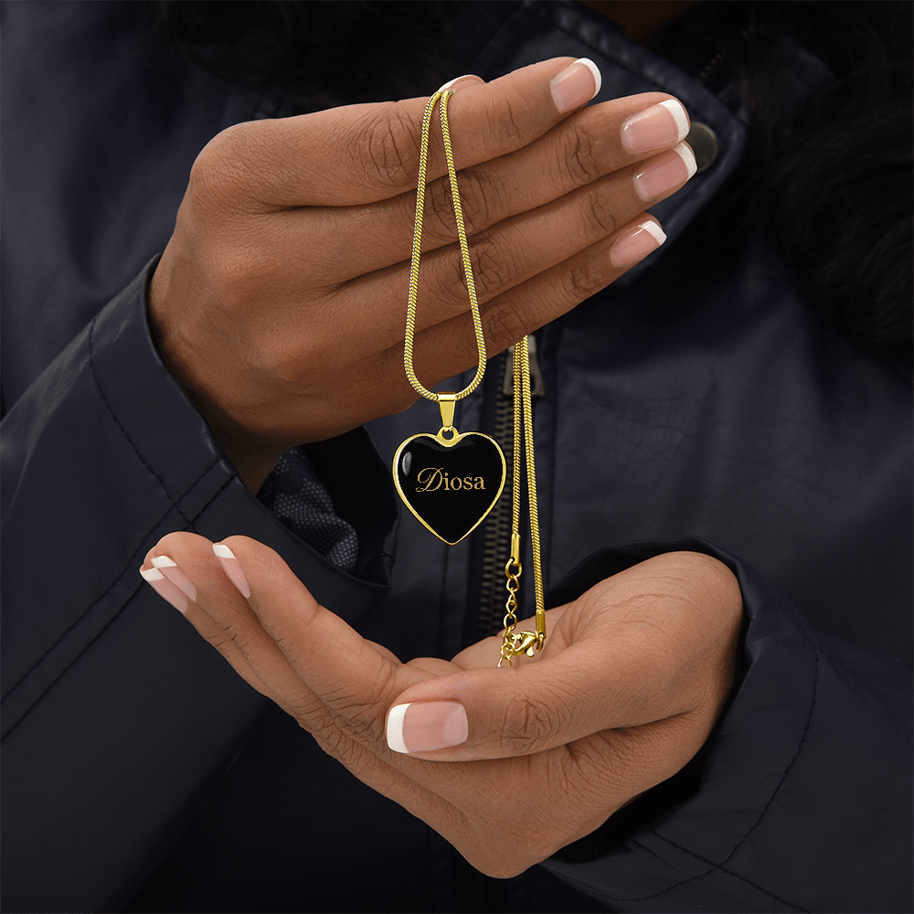 “Diosa” Gold Heart Necklace for Her | Meaningful Valentine's Day, Birthday & Christmas Gift
