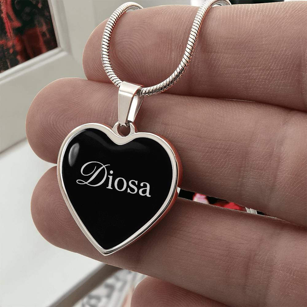 “Diosa” Silver Heart Necklace for Her | Meaningful Valentine's Day, Birthday & Christmas Gift