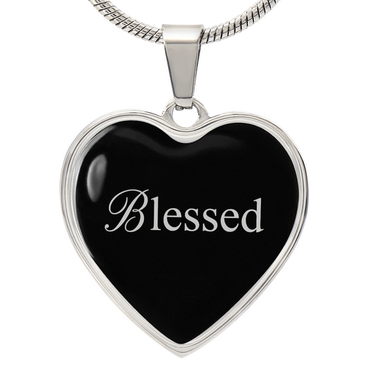 “Blessed” Silver Heart Necklace for Her | Meaningful Valentine's Day, Birthday & Christmas Gift