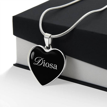 “Diosa” Silver Heart Necklace for Her | Meaningful Valentine's Day, Birthday & Christmas Gift