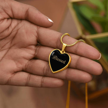 “Blessed” Gold Heart Necklace for Her | Meaningful Valentine's Day, Birthday & Christmas Gift