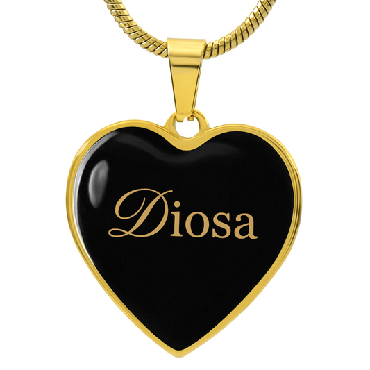 “Diosa” Gold Heart Necklace for Her | Meaningful Valentine's Day, Birthday & Christmas Gift