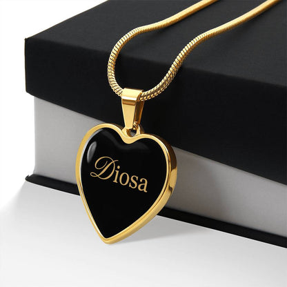 “Diosa” Gold Heart Necklace for Her | Meaningful Valentine's Day, Birthday & Christmas Gift
