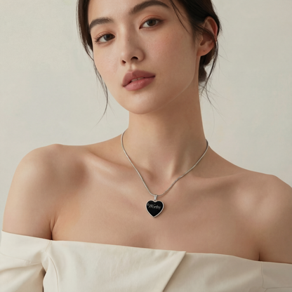 “Worthy” Silver Heart Necklace for Her | Meaningful Valentine's Day, Birthday & Christmas Gift